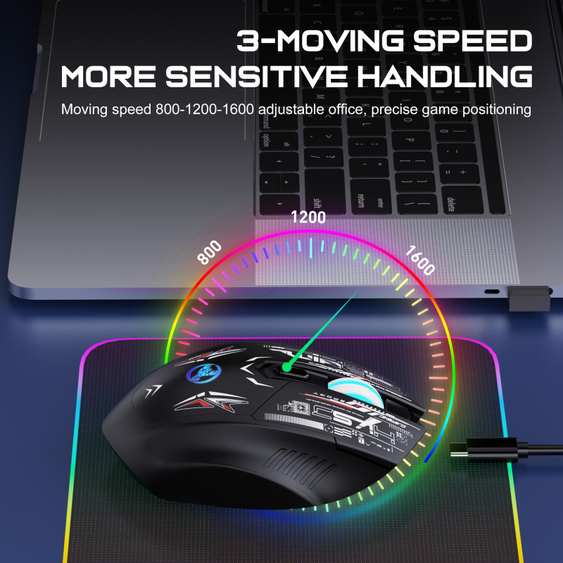 2.4G+BT5.1 Dual-Mode Wireless Mouse